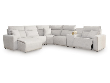 Modmax II 6-Piece Power Reclining Sectional with Chaise and Console - Stone