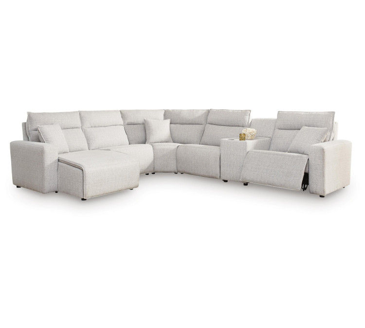Modmax II 6-Piece Power Reclining Sectional with Chaise and Console - Stone