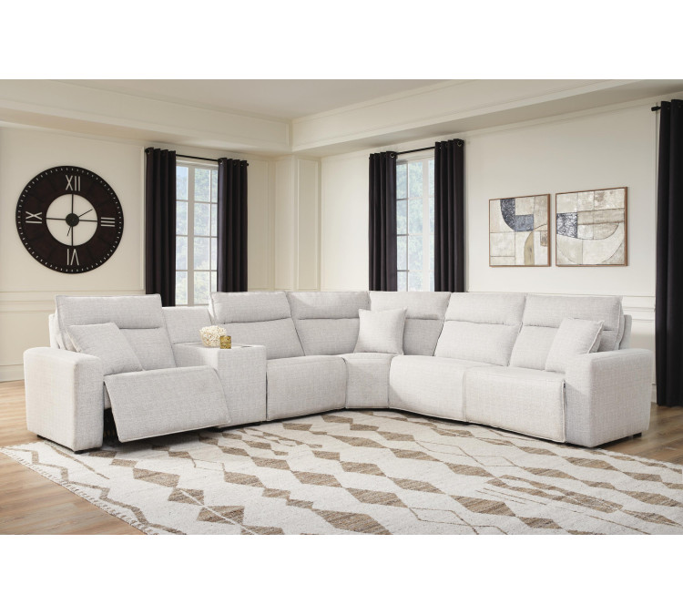Modmax II 6-Piece Power Reclining Sectional with Console - Stone