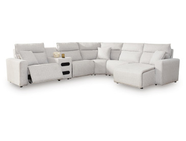 Modmax II 6-Piece Reclining Sectional with Chaise and Audio Console - Stone