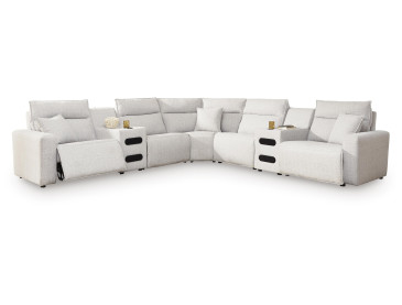 Modmax II 7-Piece Power Reclining Sectional with Audio Consoles - Stone