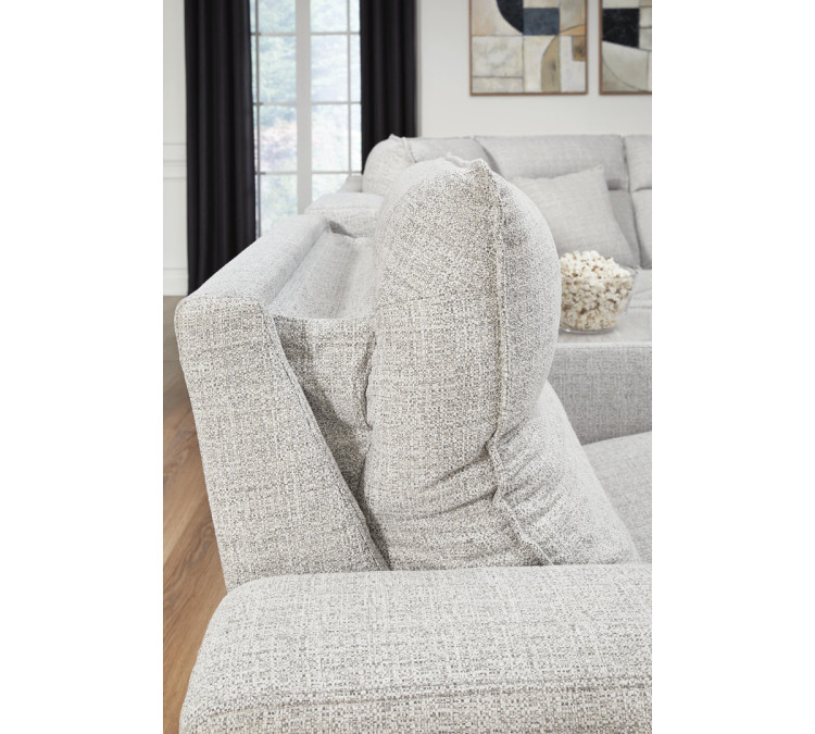 Modmax II 7-Piece Power Reclining Sectional with Chaise and Audio Console - Stone