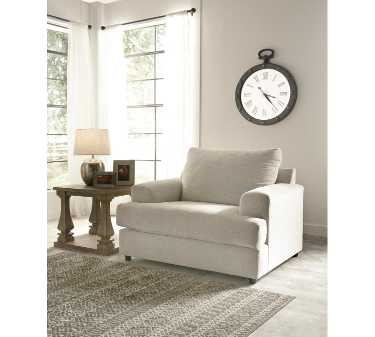 Soletren Chair and Ottoman - Stone