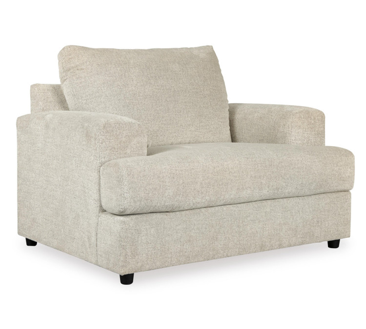 Soletren Chair and Ottoman - Stone