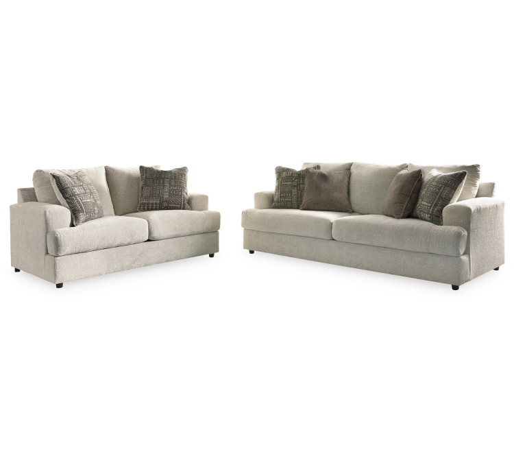 Soletren Sofa and Loveseat - Stone