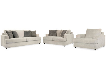 Soletren Sofa, Loveseat and Chair - Stone