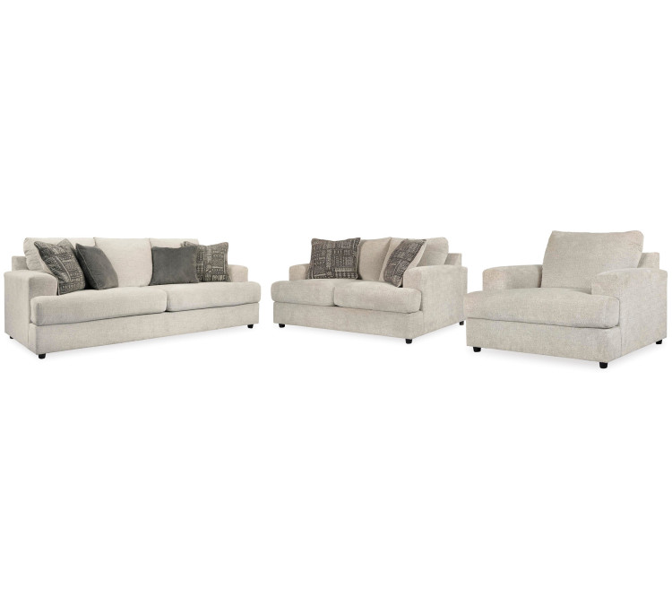 Soletren Sofa, Loveseat and Chair - Stone