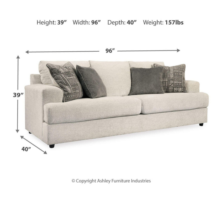 Soletren Sofa, Loveseat and Chair - Stone