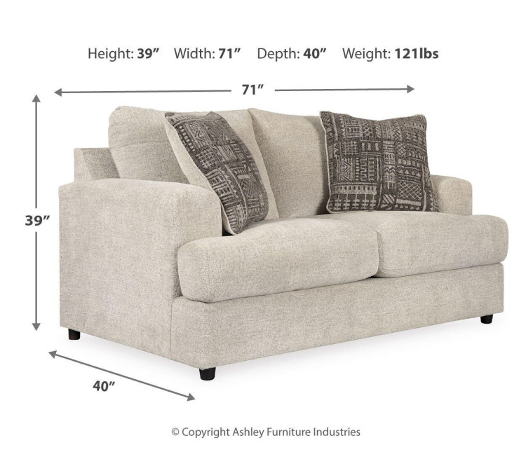 Soletren Sofa, Loveseat and Chair - Stone