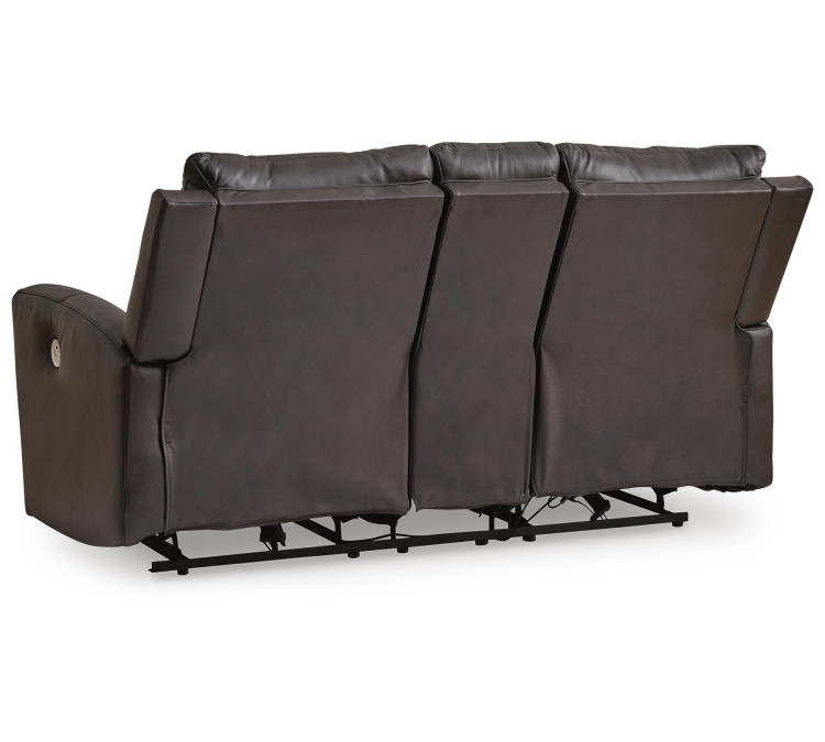 Boxmere Power Reclining Loveseat with Console - Storm