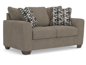 Triston-Peaks Loveseat - Suede