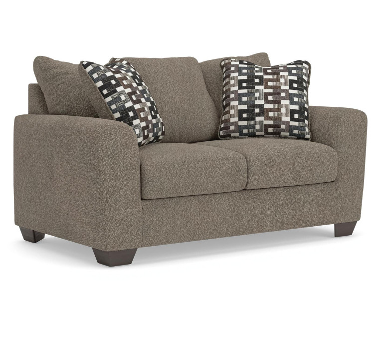 Triston-Peaks Loveseat - Suede