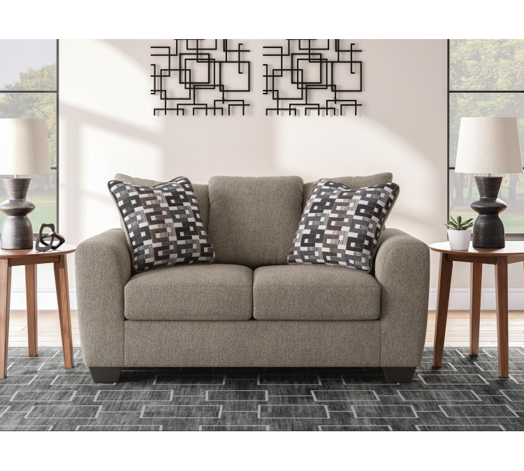 Triston-Peaks Loveseat - Suede