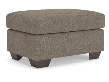 Triston-Peaks Ottoman - Suede