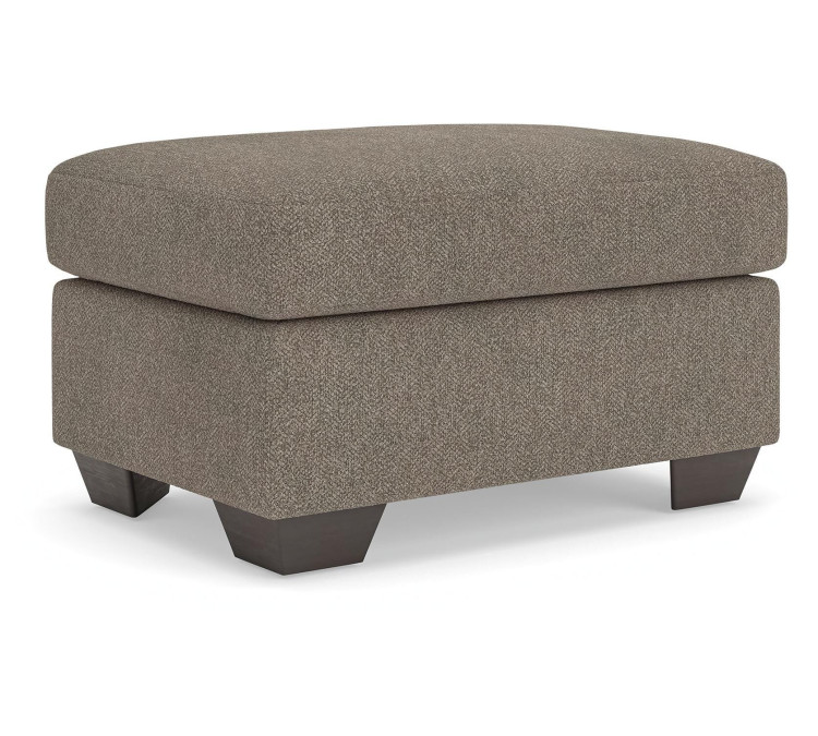 Triston-Peaks Ottoman - Suede