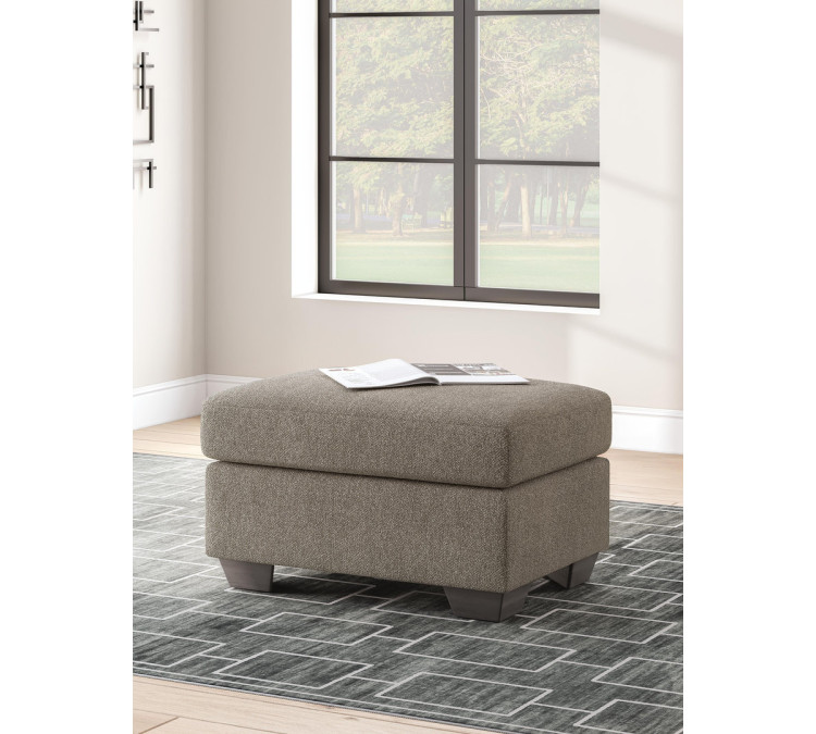 Triston-Peaks Ottoman - Suede