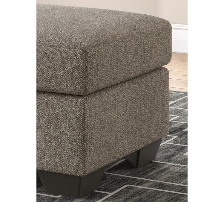 Triston-Peaks Ottoman - Suede