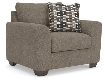 Triston-Peaks Oversized Chair - Suede