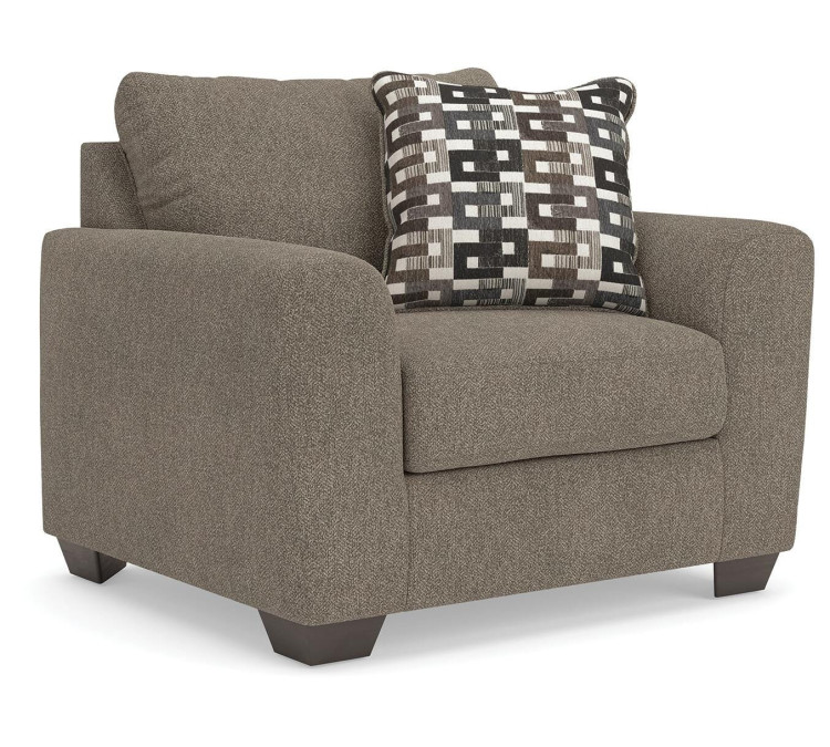 Triston-Peaks Oversized Chair - Suede