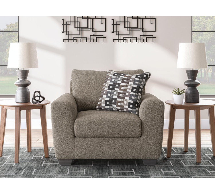 Triston-Peaks Oversized Chair - Suede