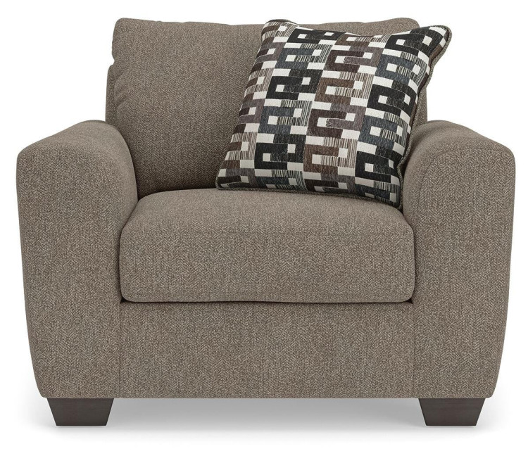 Triston-Peaks Oversized Chair - Suede