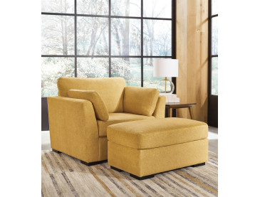 Keerwick Chair and Ottoman - Sunflower