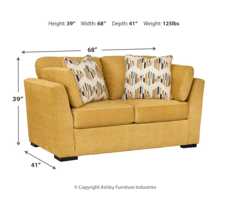 Keerwick Loveseat - Sunflower