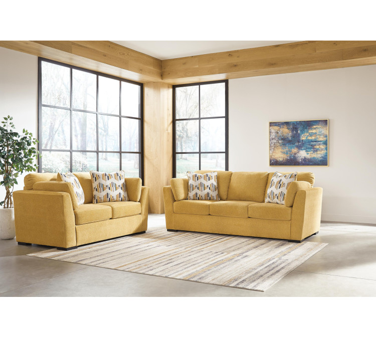 Keerwick Sofa and Loveseat - Sunflower