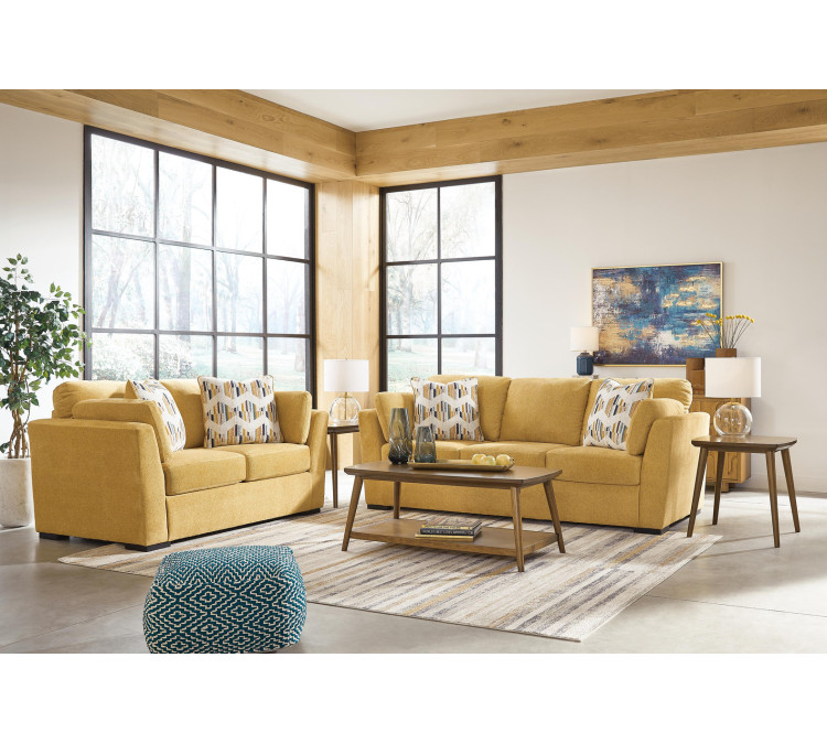 Keerwick Sofa and Loveseat - Sunflower