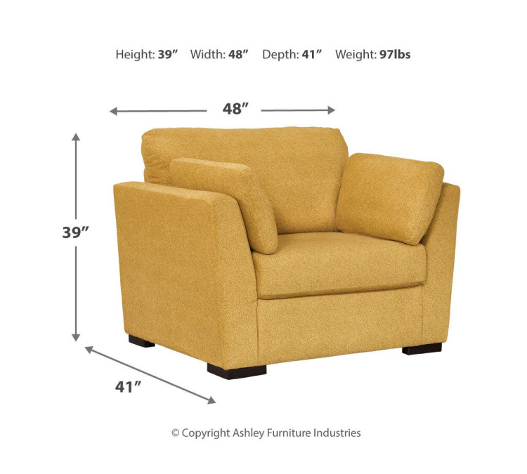 Keerwick Sofa, Loveseat, Chair and Ottoman - Sunflower