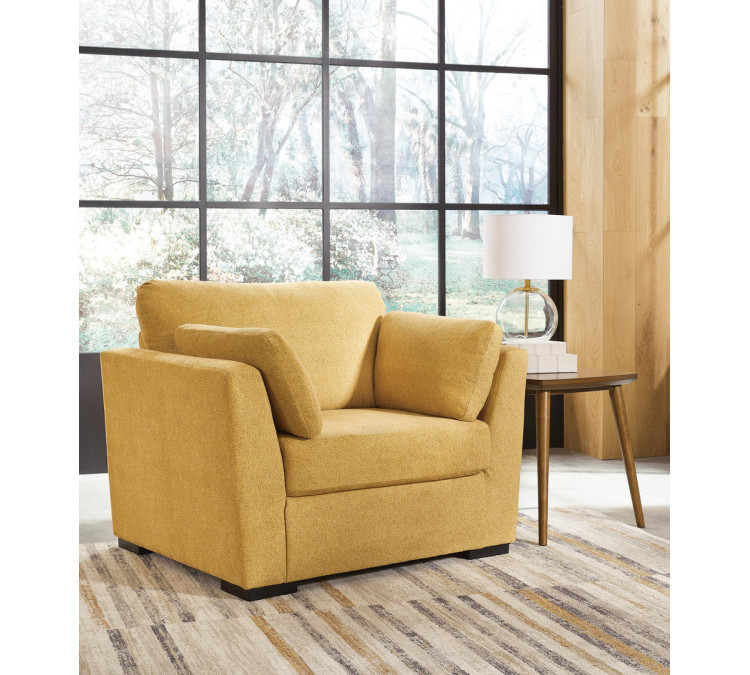 Keerwick Sofa, Loveseat, Chair and Ottoman - Sunflower