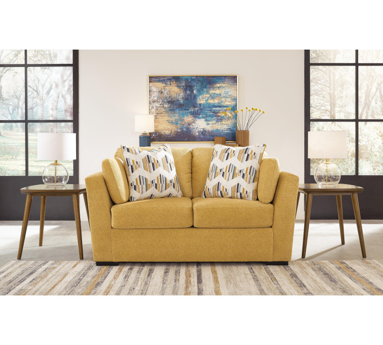 Keerwick Sofa, Loveseat, Chair and Ottoman - Sunflower