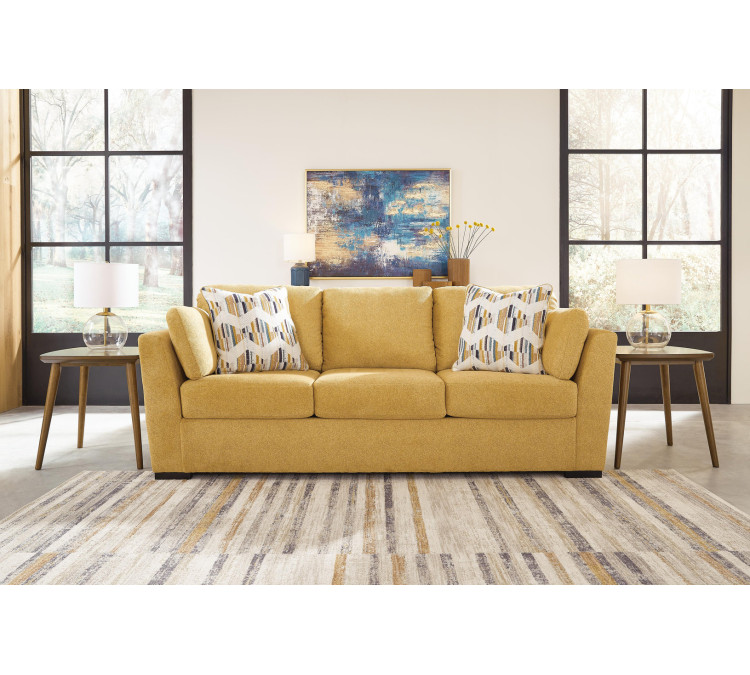 Keerwick Sofa, Loveseat, Chair and Ottoman - Sunflower