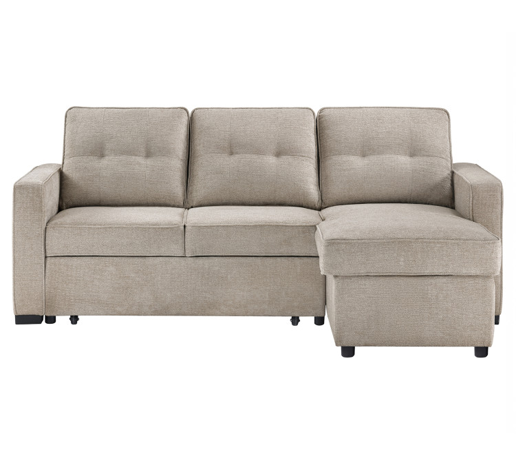 Noah Flippable, Convertible Storage Sleeper Chofa - Tan