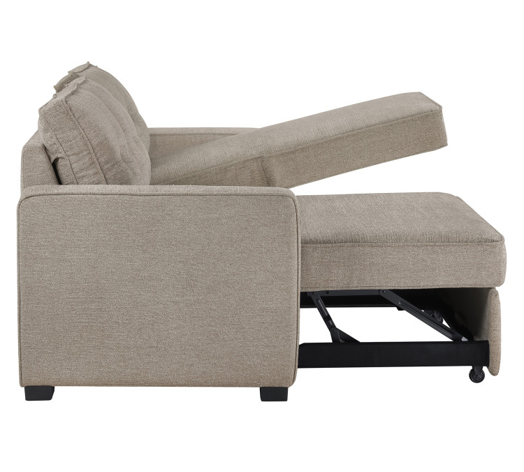 Noah Flippable, Convertible Storage Sleeper Chofa - Tan