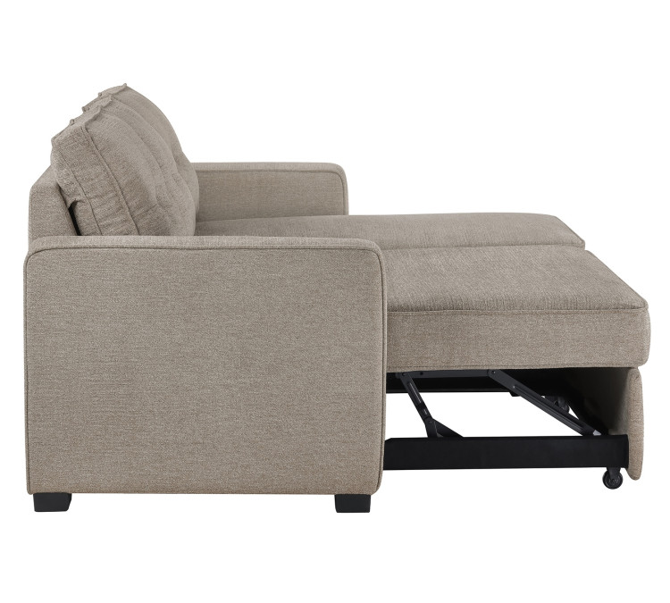 Noah Flippable, Convertible Storage Sleeper Chofa - Tan
