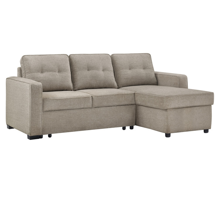 Noah Flippable, Convertible Storage Sleeper Chofa - Tan