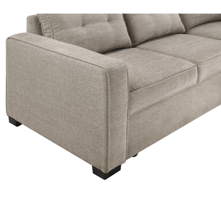 Noah Flippable, Convertible Storage Sleeper Chofa - Tan