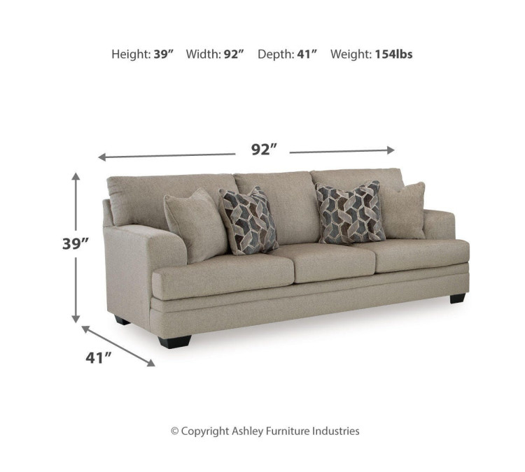 Stonemeade Sofa, Loveseat, Chair and Ottoman - Taupe