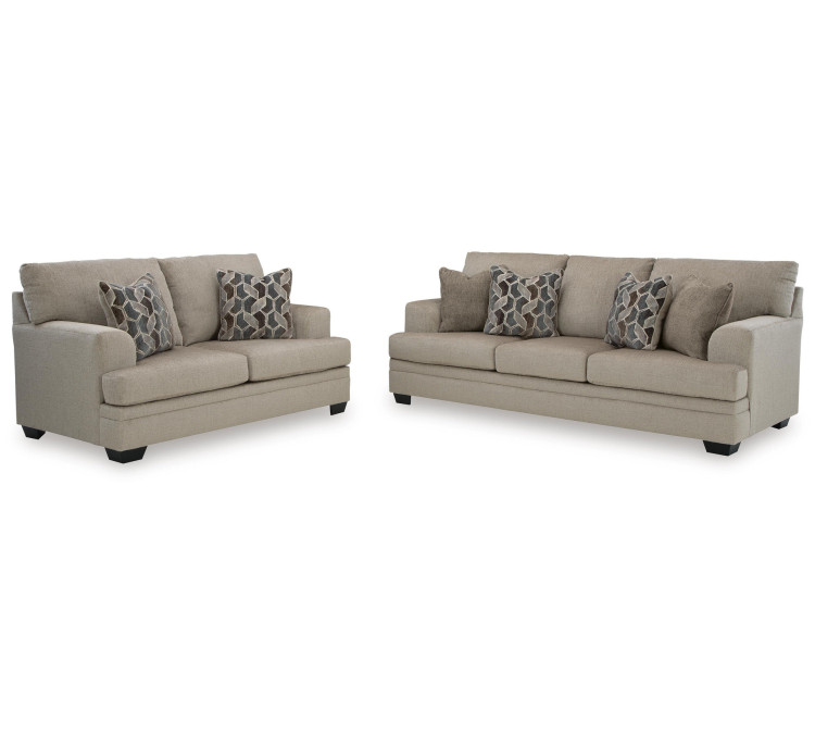 Stonemeade Sofa, Loveseat, Chair and Ottoman - Taupe