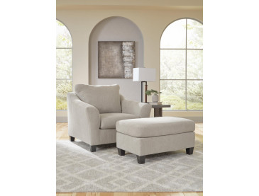 Willarae Chair and Ottoman - Taupe