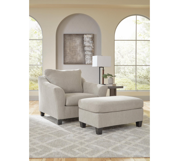 Willarae Chair and Ottoman - Taupe