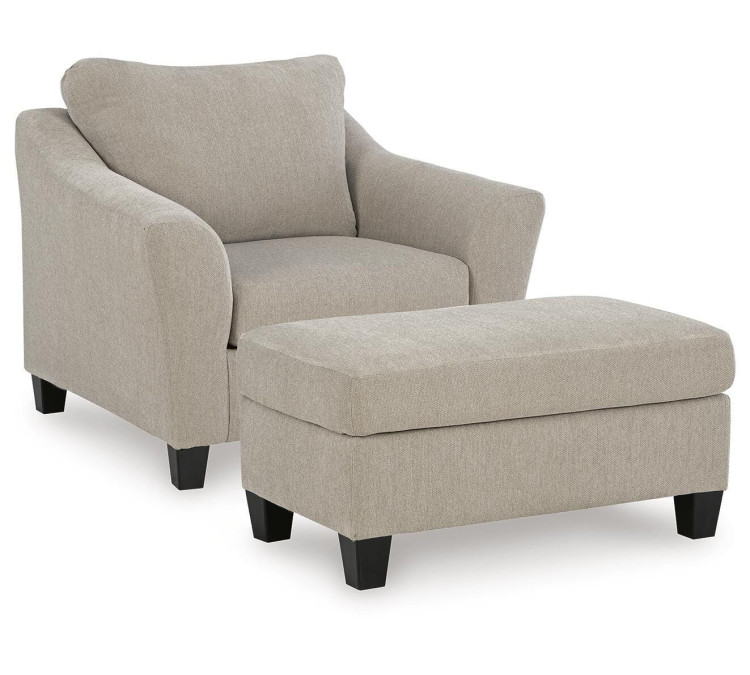 Willarae Chair and Ottoman - Taupe