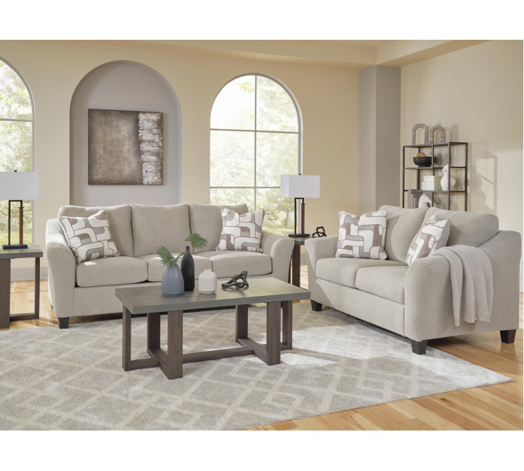 Willarae Sofa and Loveseat - Taupe
