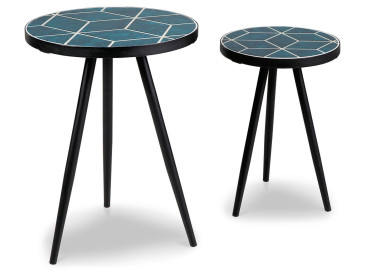 Clairbelle Accent Table (Set of 2) - Teal