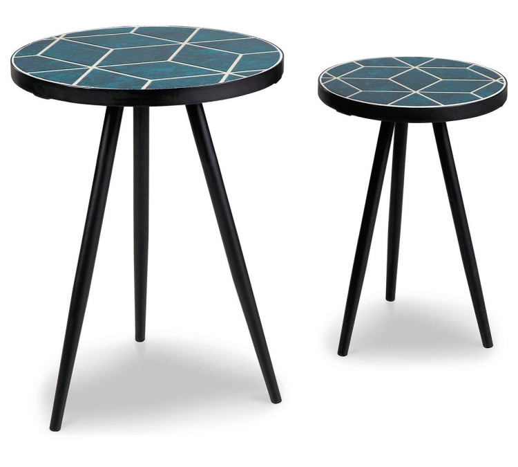 Clairbelle Accent Table (Set of 2) - Teal