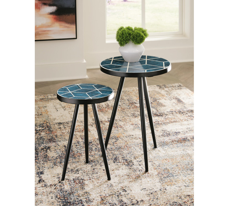 Clairbelle Accent Table (Set of 2) - Teal