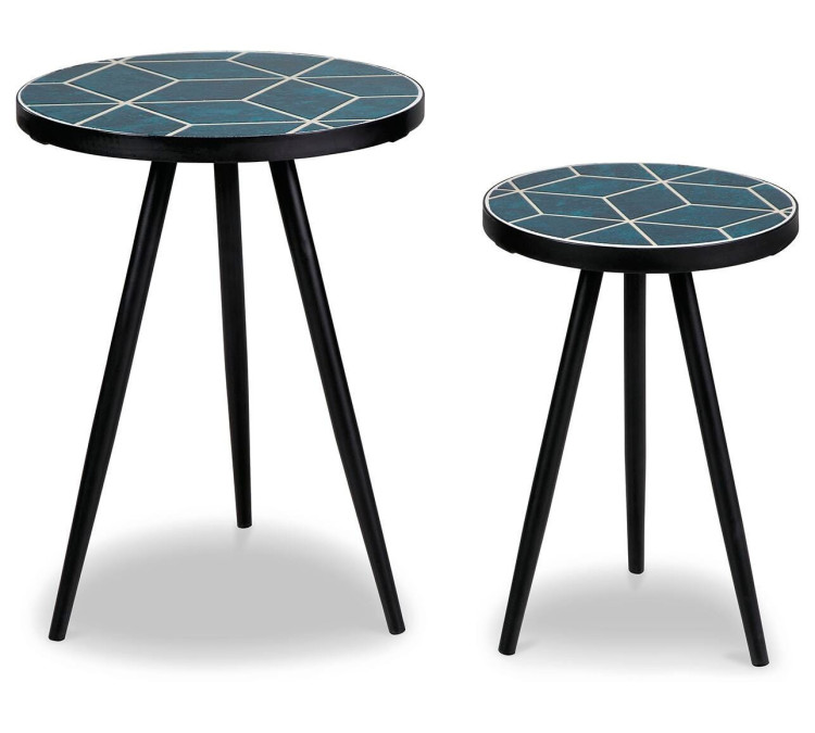 Clairbelle Accent Table (Set of 2) - Teal