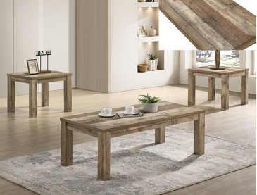 THEO 3-PC COF TBL SET/RECLAIMED WOOD