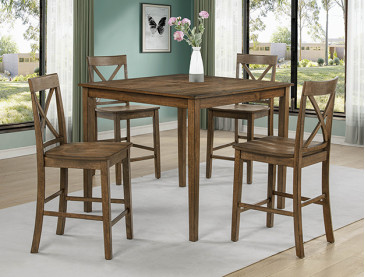 THEODORE 5-PC CT HT TBL SET - Brown